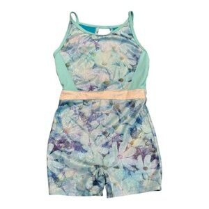Cat & Jack Shimmering Floral Leotard with Strappy Back